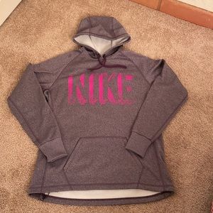 Nike fleece lined hoodie L